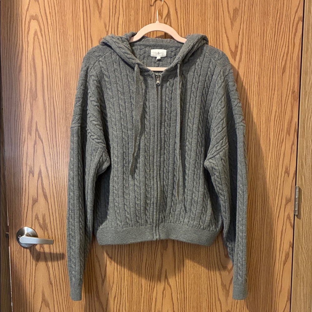 Lou & Grey Heathered Knit Hoodie